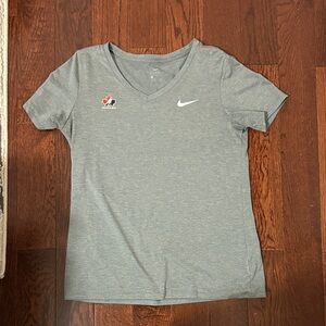Nike Women's Heather Gray V-Neck Tee